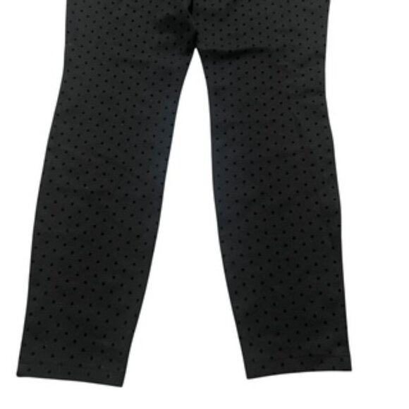 NEW Nanette Lepore Black Dot Pants Womens Medium Tapered Legs Pull On Flat front - Picture 6 of 11